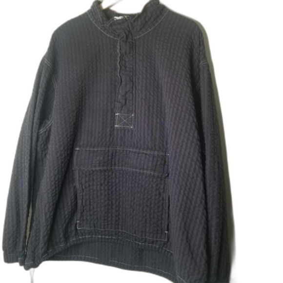 Womens Levi Strauss Anorak Jacket with Kangaroo Pouch Pullover 1/2 Zip Sz XXL - Picture 1 of 16